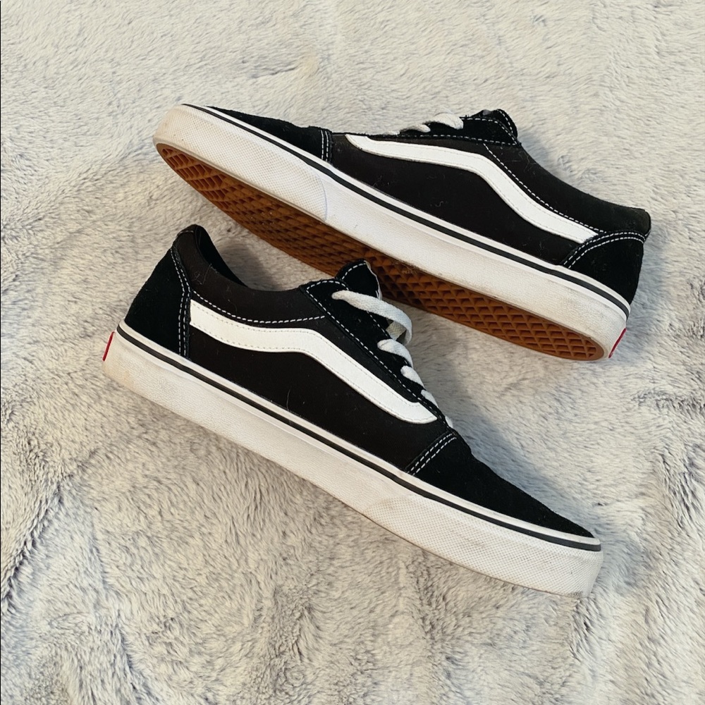 Black and white vans